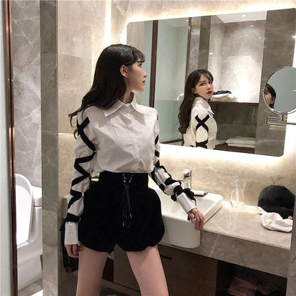 Black Bandage Aesthetic Top