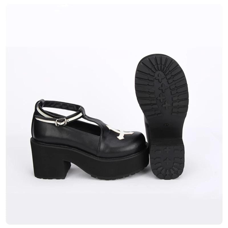 Gothic Cross Punk Lolita Shoes