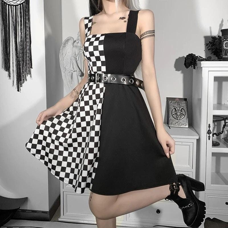 Two-Faced Plaid Sexy Dress