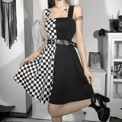 Two-Faced Plaid Sexy Dress