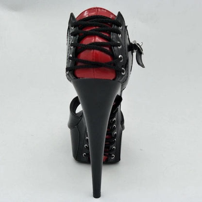 Gothic High Cross Sandals