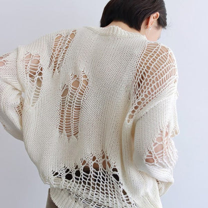 Good Karma Distressed Knit Sweater