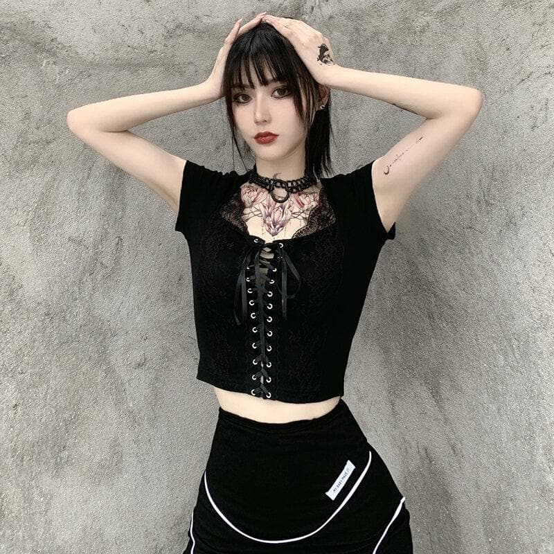 Nova Lace-up Crop Top