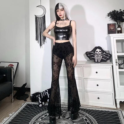 Willow Aesthetic Black Flared Pants