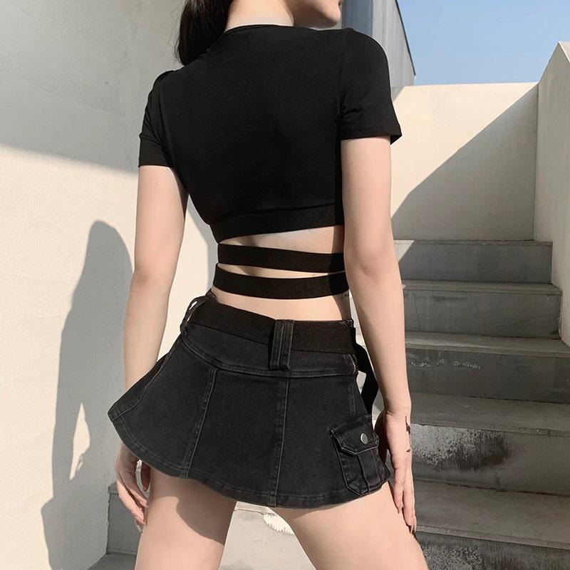 Baby Girl Gothic Crop Top