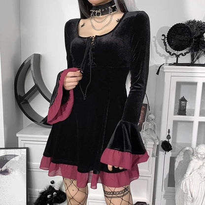 Bloody Witch Velvet Dress