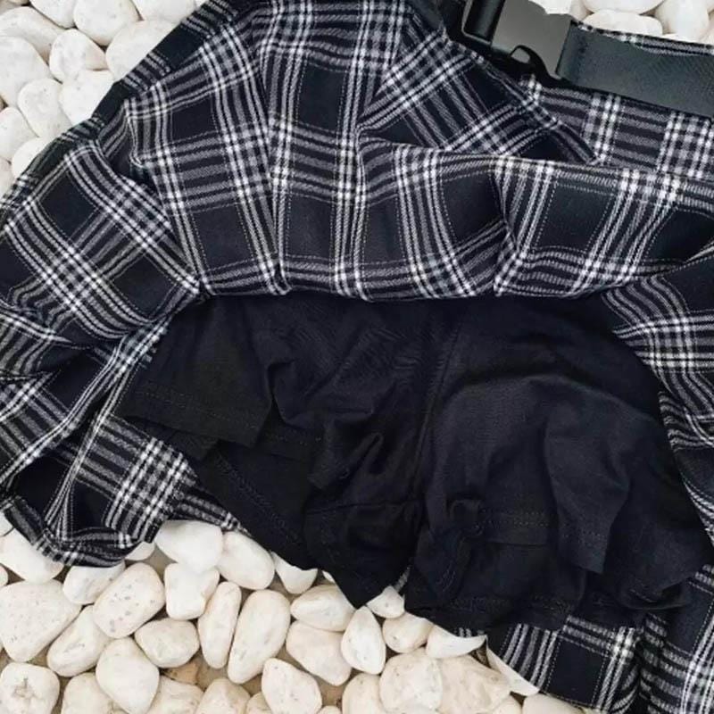 Shades of Gray Pleated Skirt
