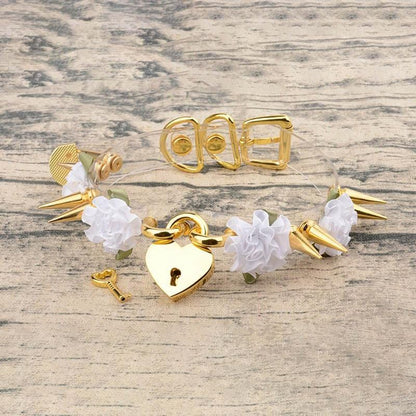 Lolita Floral Heart Lock Choker