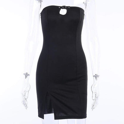 Midnight Buckle Up Dress