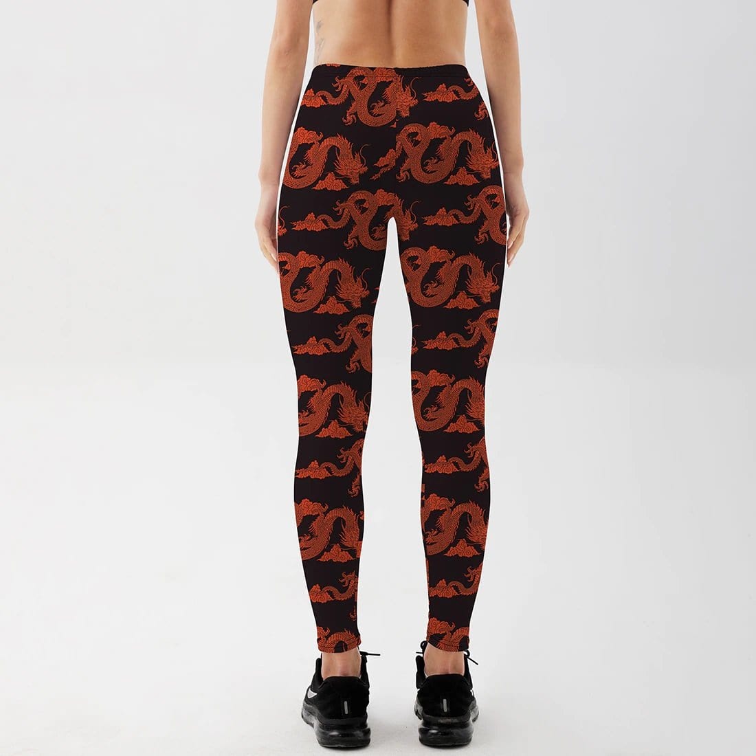 Retro Dragon Printed Leggings