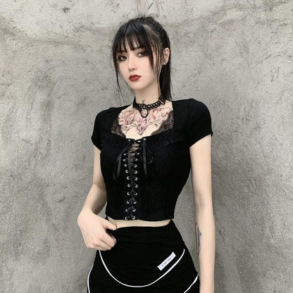 Nova Lace-up Crop Top