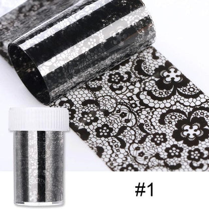 Black Lace Fashion Nail Stickers