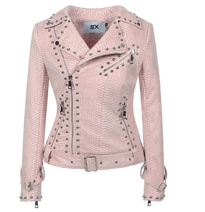 Snakeskin Suede Pink