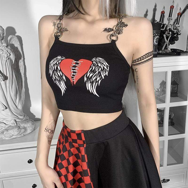 Stitched Heart Crop Top