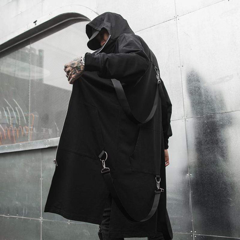 Blackout Streetwear Trench Coat