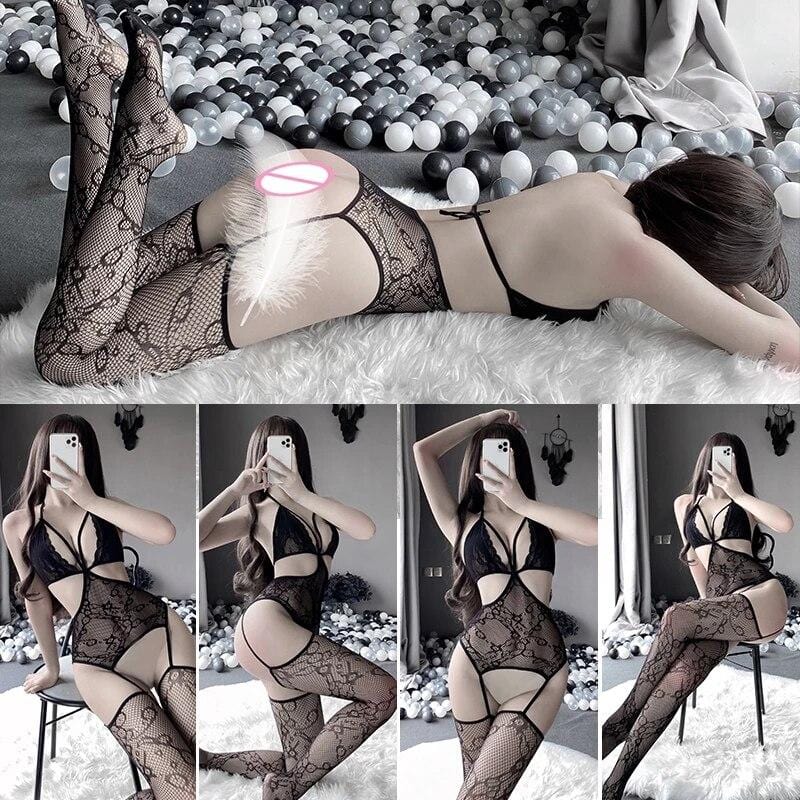 AfterLife Open Crotch Bodystocking