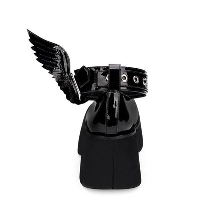 Black Wing Lolita Platform Shoes