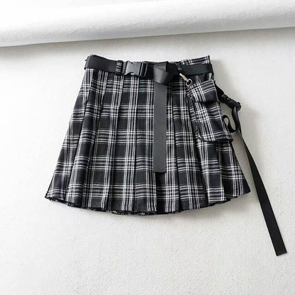Shades of Gray Pleated Skirt