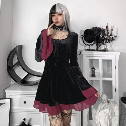 Bloody Witch Velvet Dress