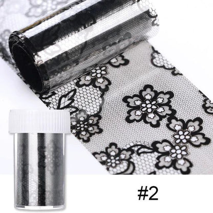 Black Lace Fashion Nail Stickers
