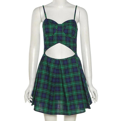 Yendy Plaid Mini Dress