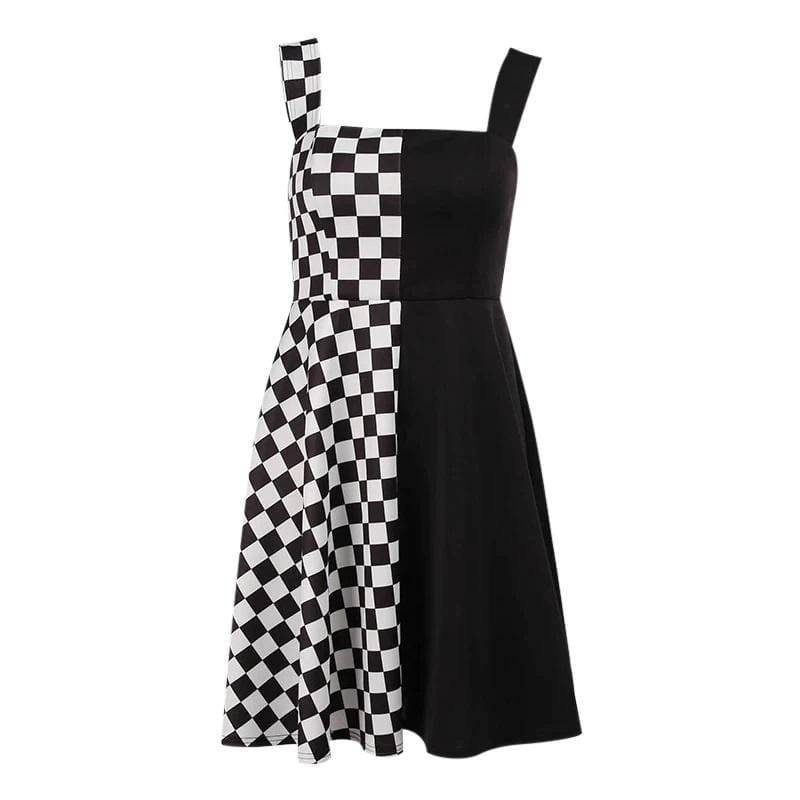 Two-Faced Plaid Sexy Dress