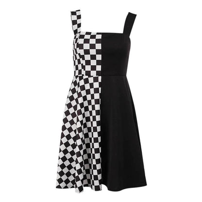 Two-Faced Plaid Sexy Dress