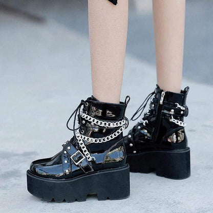 Tormented Gothic Chain Boots