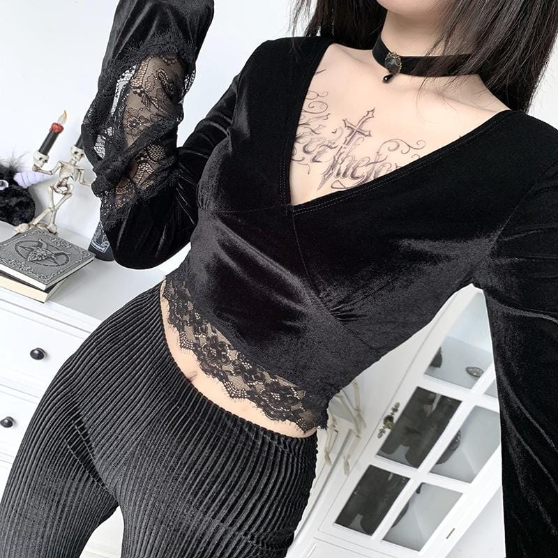 Vespera Long Sleeve Crop Top