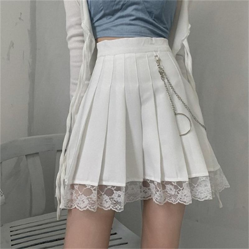 Ava Lace Pleated Mini Skirt