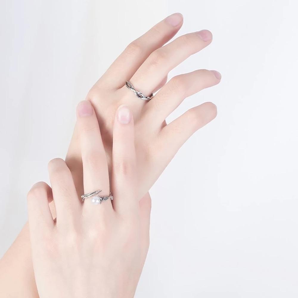 Rose & Pearl Thorn Rings