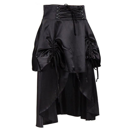 Steampunk Ruched Maxi Skirt