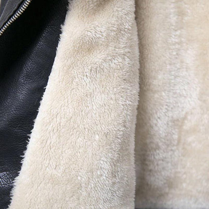 Faux Leather Winter Gothic Coat