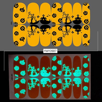 Spooktacular Glow In The Dark Nail Stickers