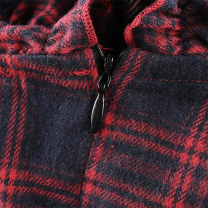 Morticia Vintage Plaid Dress