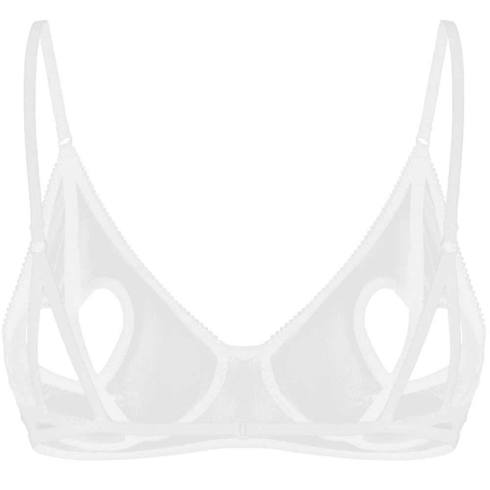 Sheer Open Heart Bra