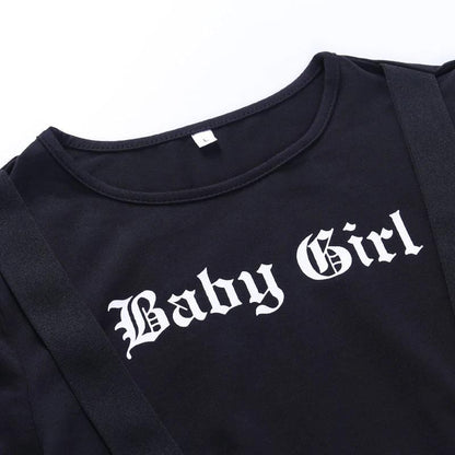 Baby Girl Gothic Crop Top