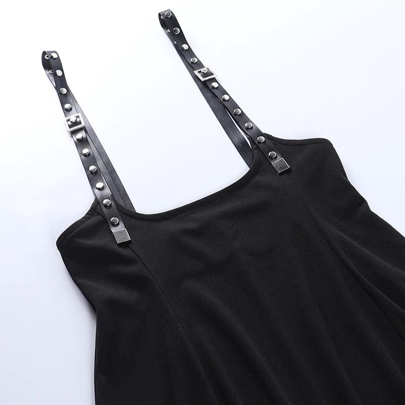 Gothic High Waist Suspender Skirt