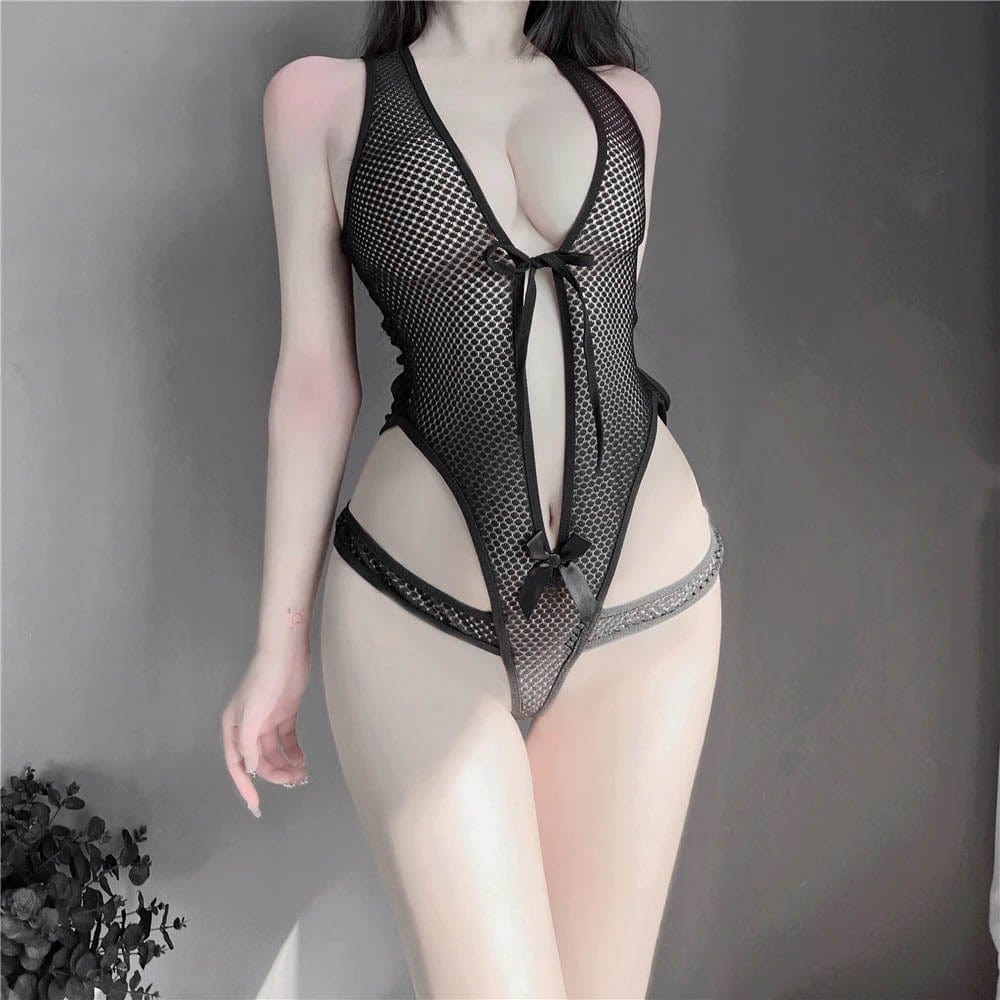 Black Bunny See Through Lingerie