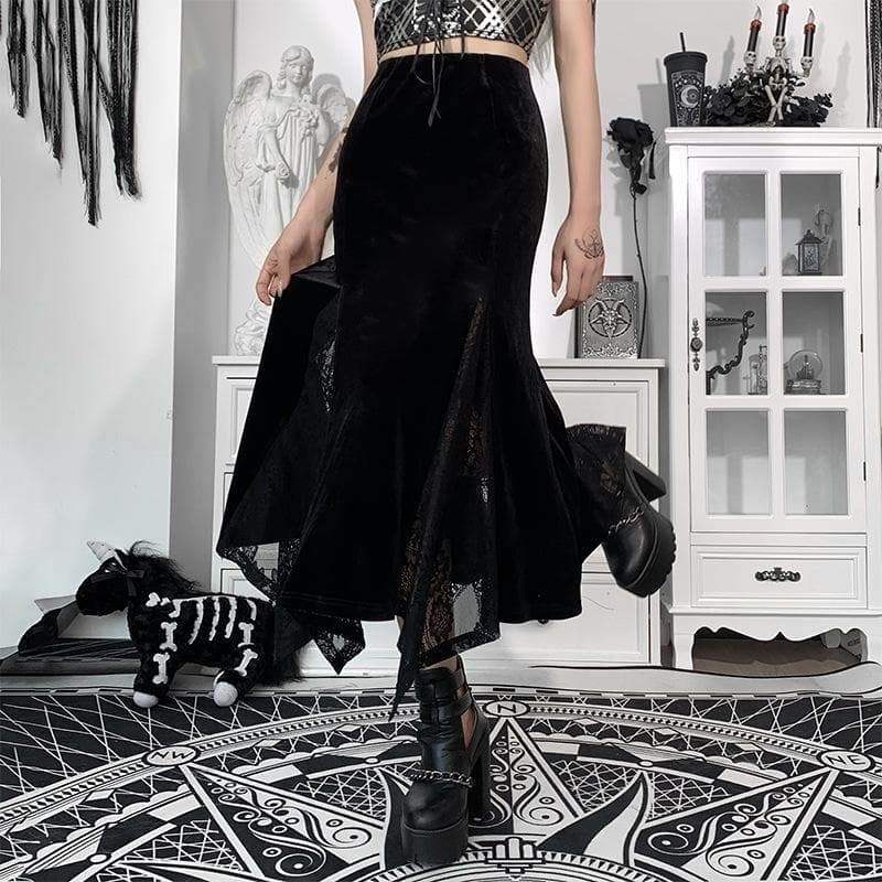 Victoria Velvet Long Skirt