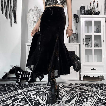 Victoria Velvet Long Skirt