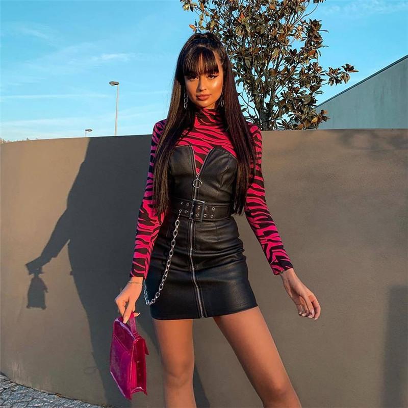 Bad Omen Leather Tube Dress