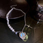 Layered Faux Pearl Heart Pendant Necklace