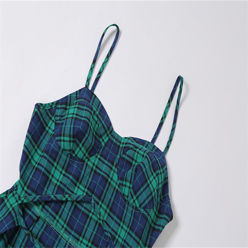Yendy Plaid Mini Dress