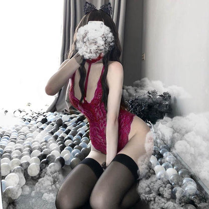  Rose-red with Stockings