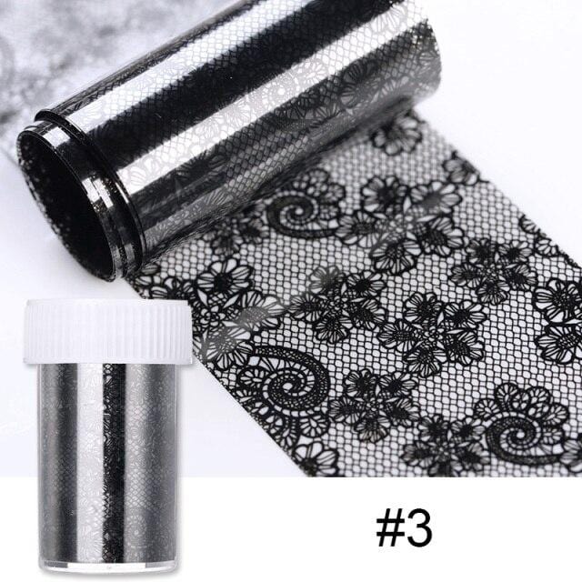 Black Lace Fashion Nail Stickers