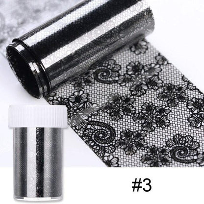 Black Lace Fashion Nail Stickers