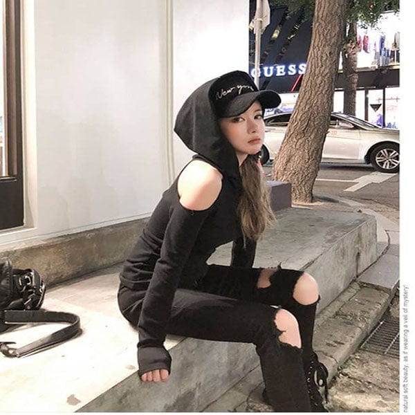 Expos¨¦e Cold Shoulder Hoodie