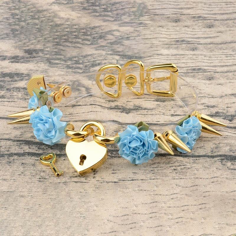 Lolita Floral Heart Lock Choker