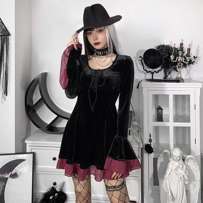 Bloody Witch Velvet Dress